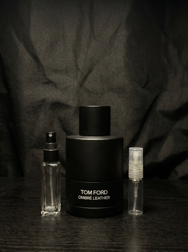 Tom Ford Ombré Leather with Velmori decant vials