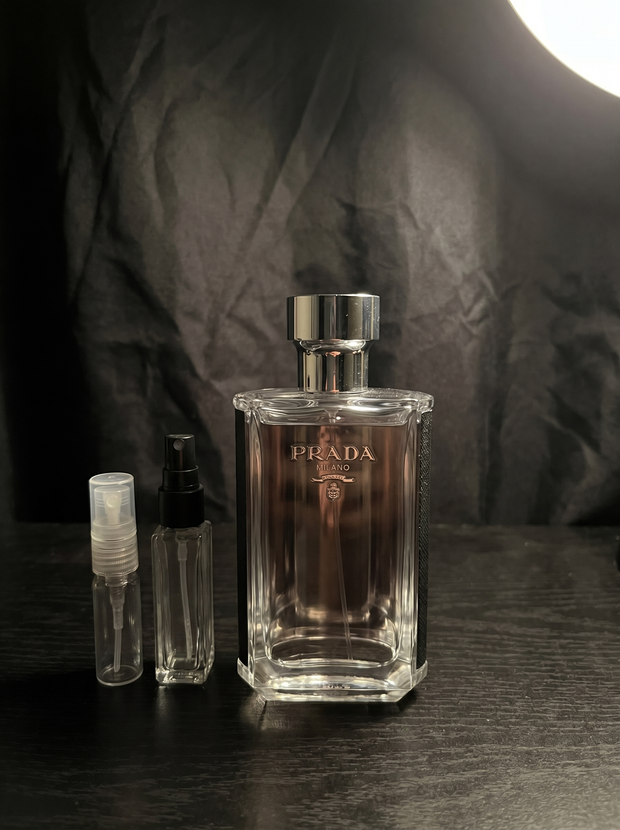 Prada L'Homme with Velmori decant vials