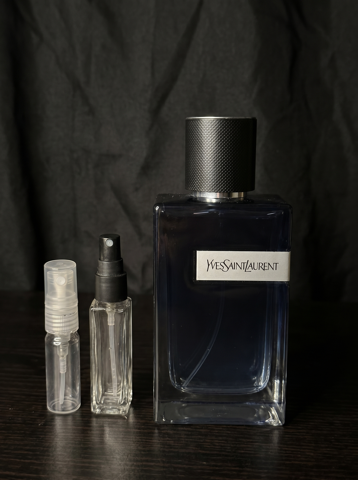 YSL Y EDP with Velmori decant vials